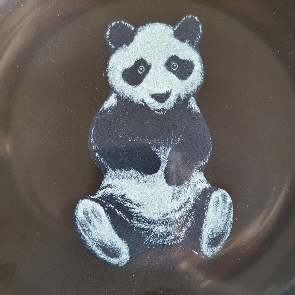 Couroc® Hand-inlaid Panda Design Bowl - Vintage - Monterey, CA